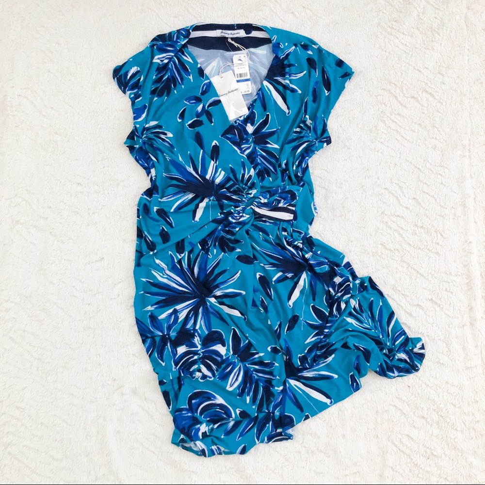 Tommy Bahama Blue Cap Sleeve Dress Size XL